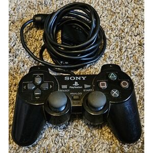 Sony PS2 DualShock 2 Controller Black SCPH-10010 PlayStation 2 OEM Untested